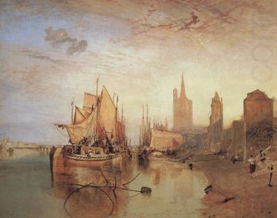 Joseph Mallord William Turner Cologne,the arrival lf a pachet boat;evening (mk31) china oil painting image